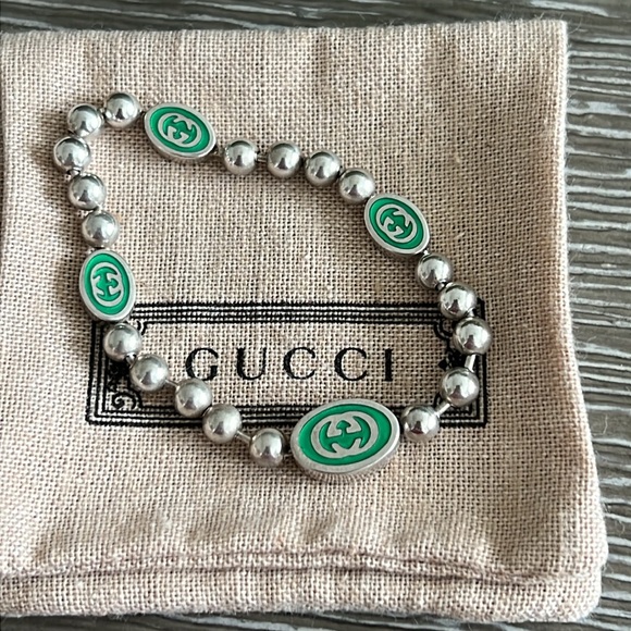 Gucci Sterling Silver Interlocked G Bead Bracelet - Picture 4 of 8